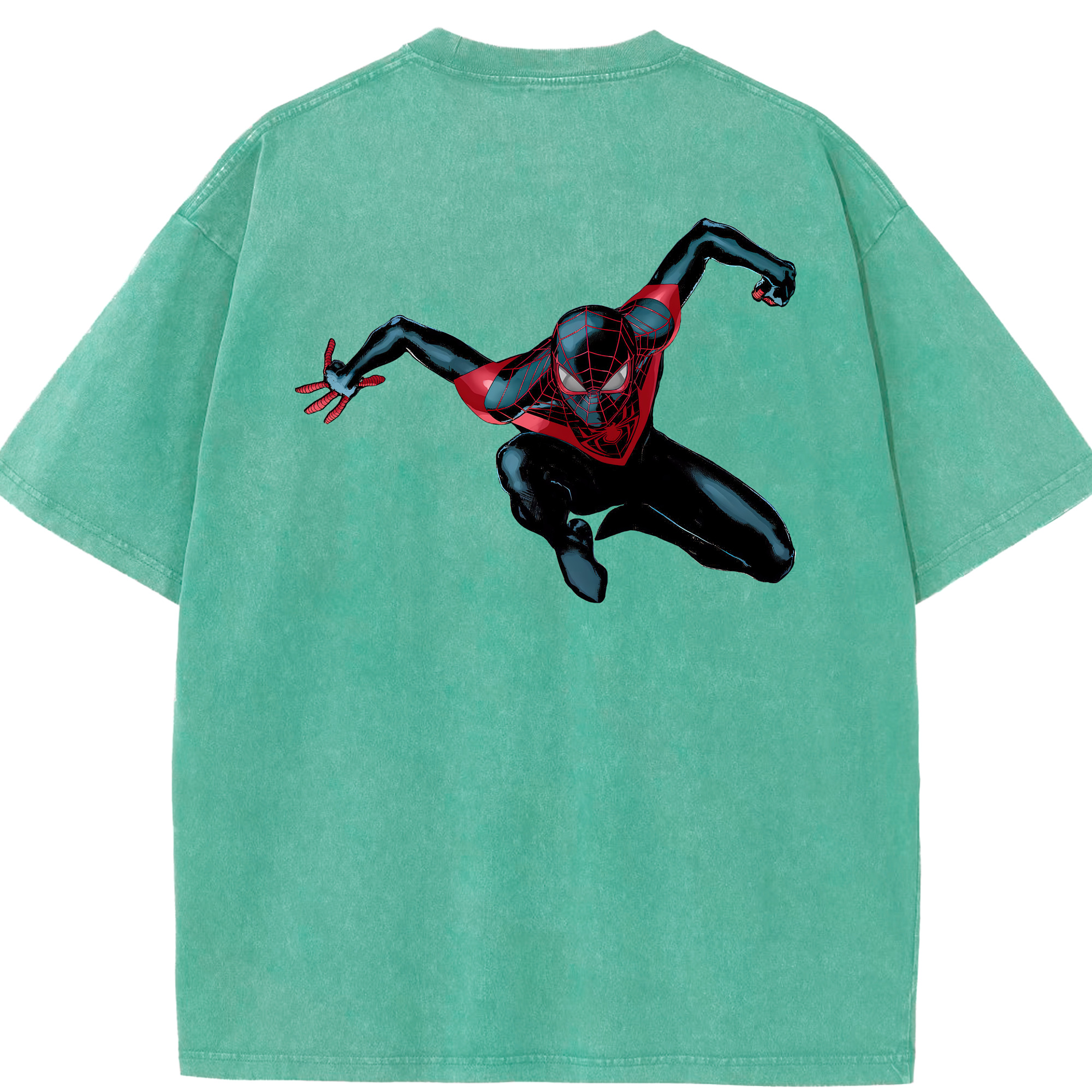（画像用） Spider Man スパイダーマン 綿100% ヴィンテージ風 半袖Tシャツ（背面プリント）